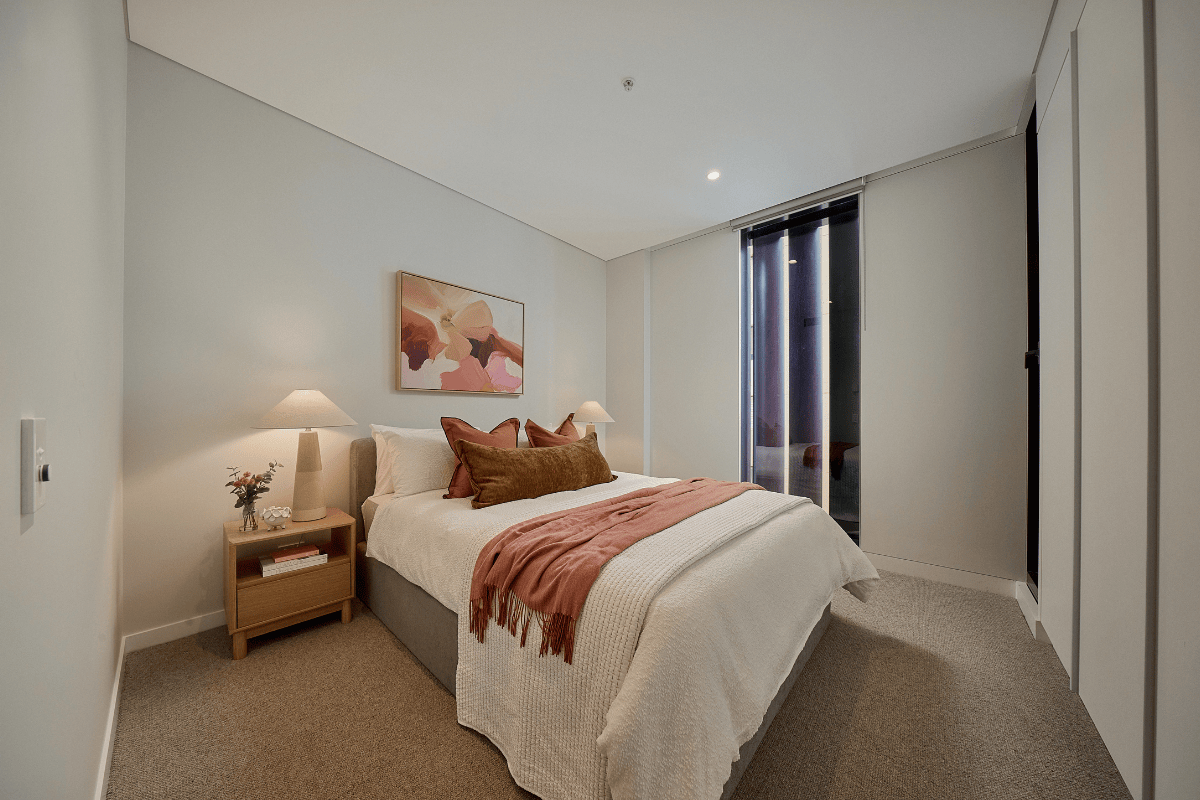 Indi Sydney One Bedroom apartment bedroom